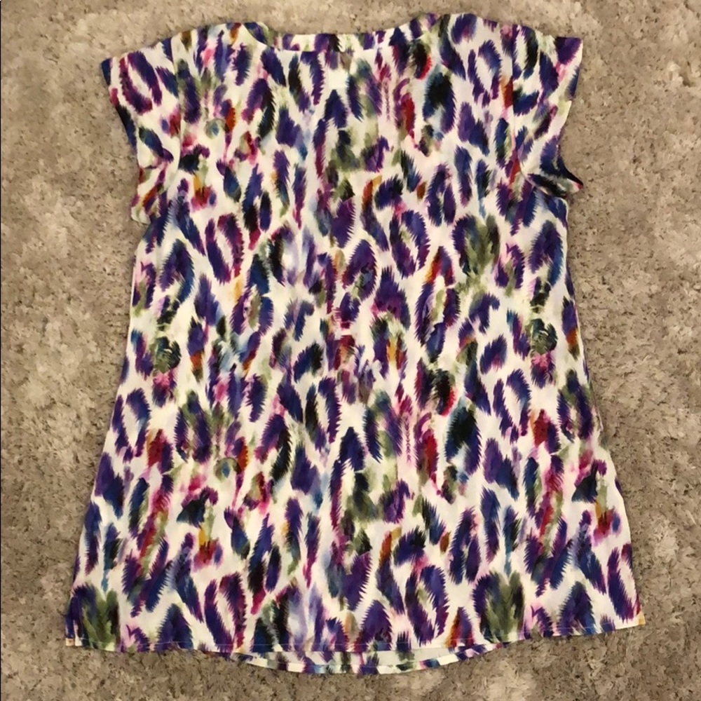 Cabi Colorful Feather Pattern Blouse - image 5